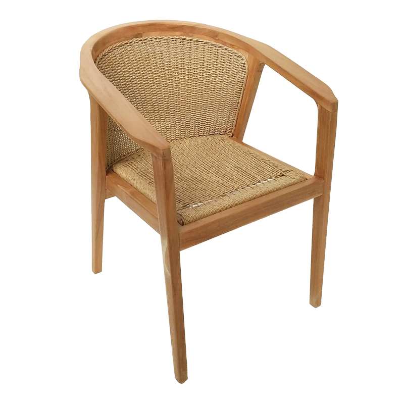 Πολυθρόνα Granny pakoworld teak wood και συνθετικό σχοινί σε φυσική απόχρωση 60x60x82εκ ** Πολυθρόνα Granny pakoworld teak wood και συνθετικό σχοινί σε φυσική απόχρωση 60x60x82εκ **