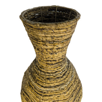 Διακοσμητικό βάζο Lerpon Inart banana rope σε φυσική απόχρωση Φ40x100εκ ** Διακοσμητικό βάζο Lerpon Inart banana rope σε φυσική απόχρωση Φ40x100εκ **