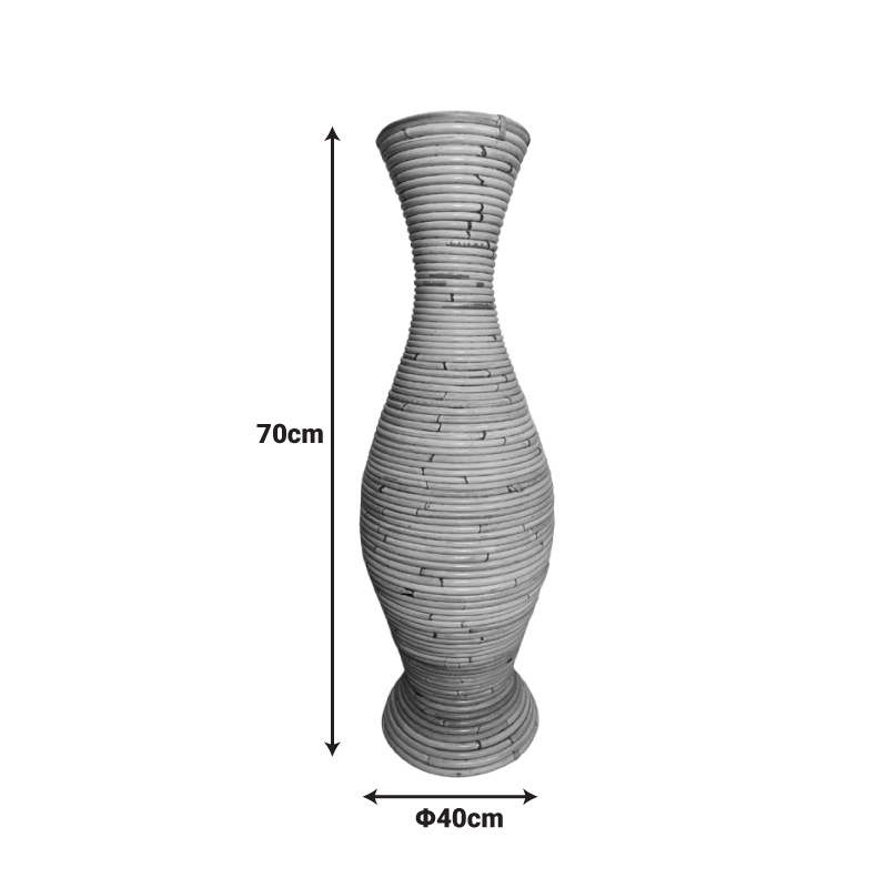 Βάζο Virnia Inart pe rattan σε φυσική απόχρωση Φ40x70εκ ** Βάζο Virnia Inart pe rattan σε φυσική απόχρωση Φ40x70εκ **