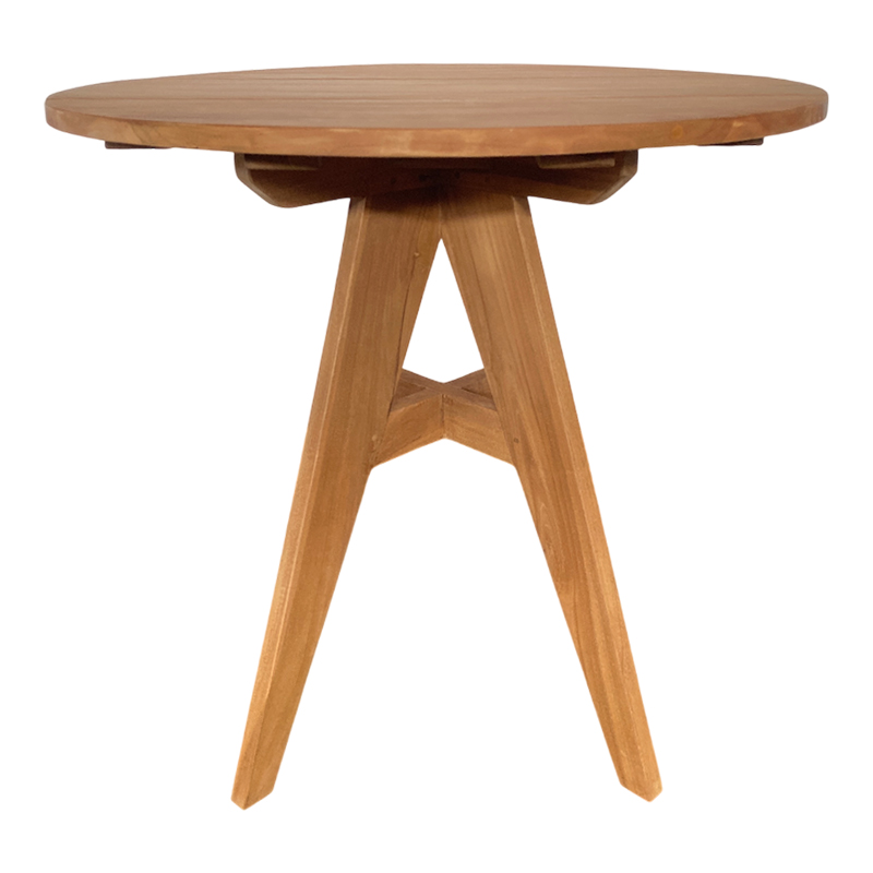 Τραπέζι Cadrada pakoworld teak ξύλο σε φυσική απόχρωση Φ80x76εκ ** Τραπέζι Cadrada pakoworld teak ξύλο σε φυσική απόχρωση Φ80x76εκ **