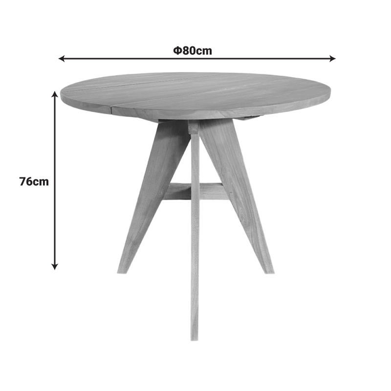Τραπέζι Cadrada pakoworld teak ξύλο σε φυσική απόχρωση Φ80x76εκ ** Τραπέζι Cadrada pakoworld teak ξύλο σε φυσική απόχρωση Φ80x76εκ **