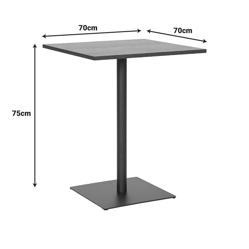 Τραπέζι Nerobian pakoworld mdf σε sonoma απόχρωση 70x70x75εκ **