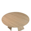 Τραπέζι Bibble pakoworld MDF σε φυσική απόχρωση Φ120x76εκ **
