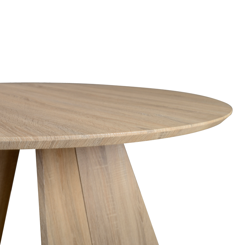 Τραπέζι Bibble pakoworld MDF σε φυσική απόχρωση Φ120x76εκ **