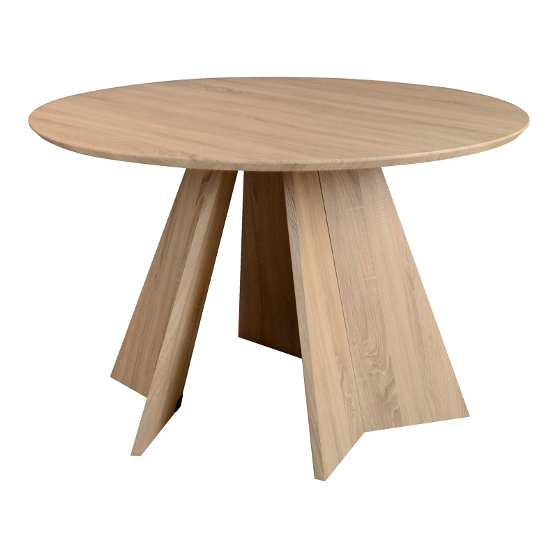 Τραπέζι Bibble pakoworld MDF σε φυσική απόχρωση Φ120x76εκ **
