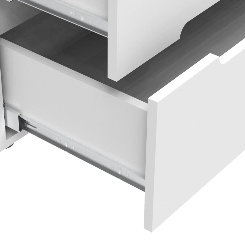 Συρταριέρα Afina pakoworld mdf σε λευκή glossy απόχρωση 90x44x101εκ **