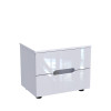 Κομοδίνο Afina pakoworld mdf σε λευκή glossy απόχρωση 50x35x41εκ **