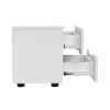 Κομοδίνο Afina pakoworld mdf σε λευκή glossy απόχρωση 50x35x41εκ **