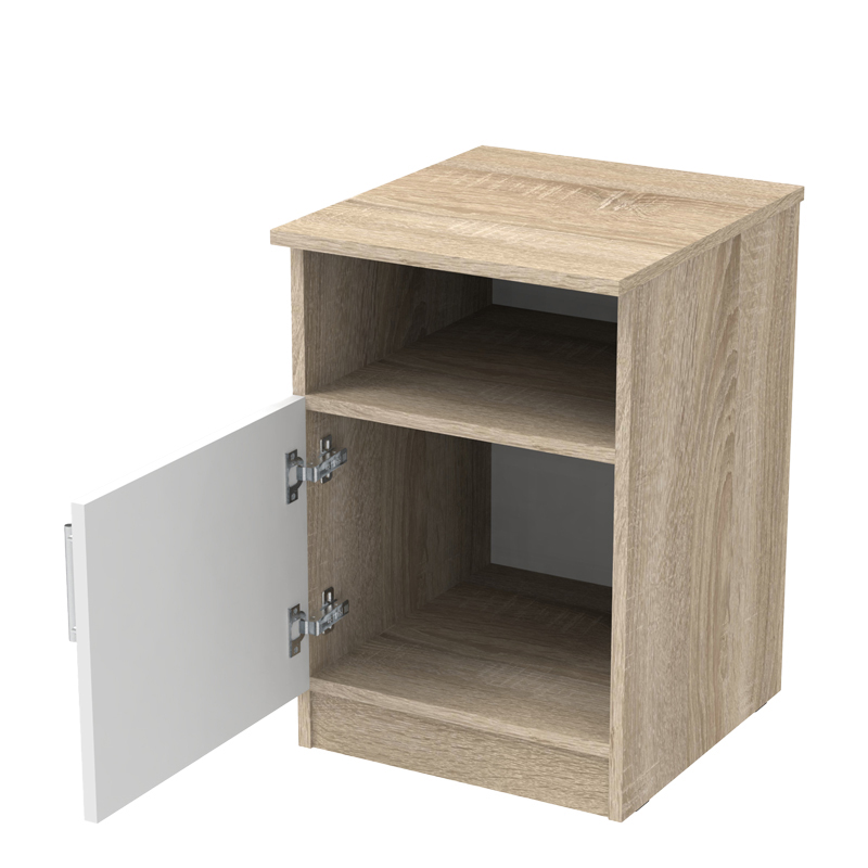 Κομοδίνο Galdi pakoworld σε sonoma-λευκή απόχρωση 40x45x60εκ ** Κομοδίνο Galdi pakoworld σε sonoma-λευκή απόχρωση 40x45x60εκ **