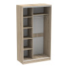 Ντουλάπα δίφυλλη συρόμενη με καθρέφτη Korredor pakoworld σε sonoma απόχρωση 120x60x220εκ ** Ντουλάπα δίφυλλη συρόμενη με καθρέφτη Korredor pakoworld σε sonoma απόχρωση 120x60x220εκ **
