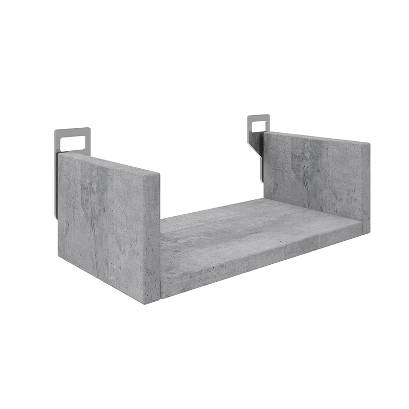 Ραφιέρα τοίχου Derva pakoworld σε cement γκρι απόχρωση 30x15x10cm **