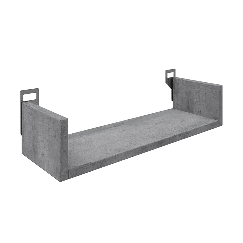 Ραφιέρα τοίχου Derva pakoworld σε cement γκρι απόχρωση 45x15x10cm **