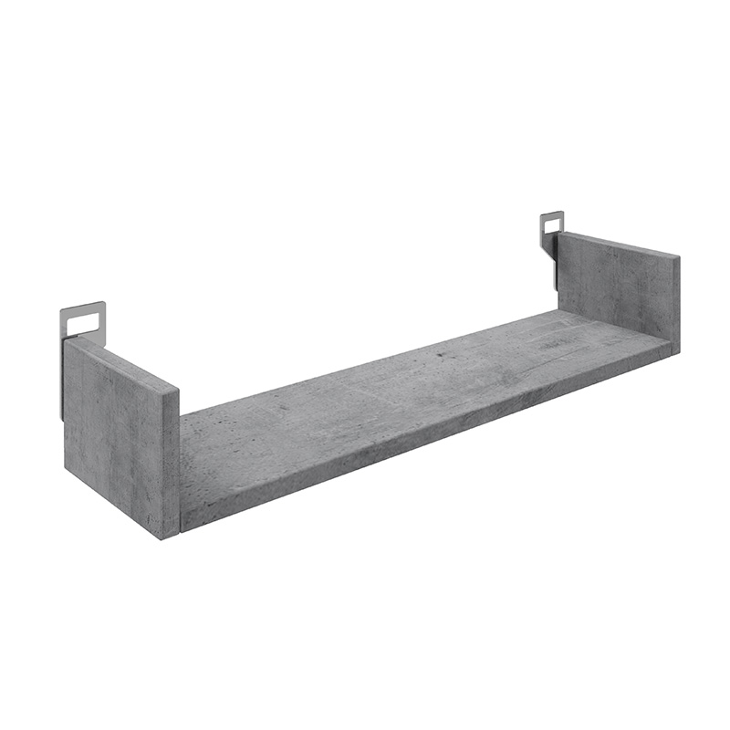 Ραφιέρα τοίχου Derva pakoworld σε cement γκρι απόχρωση 60x15x10cm **