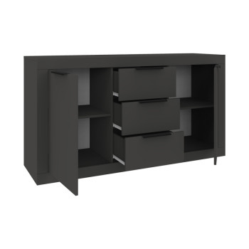 Μπουφές Doha pakoworld σε ανθρακί απόχρωση 150x45x80.5εκ ** Μπουφές Doha pakoworld σε ανθρακί απόχρωση 150x45x80.5εκ **