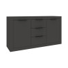 Μπουφές Doha pakoworld σε ανθρακί απόχρωση 150x45x80.5εκ ** Μπουφές Doha pakoworld σε ανθρακί απόχρωση 150x45x80.5εκ **