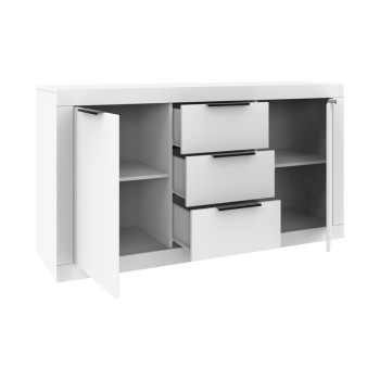 Μπουφές Doha pakoworld σε λευκή απόχρωση 150x45x80.5εκ **
