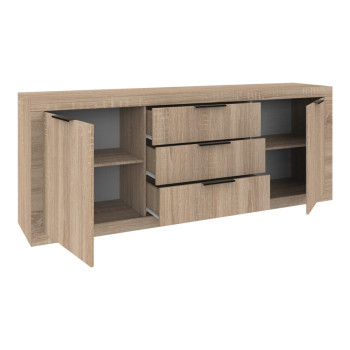 Μπουφές Doha pakoworld σε sonoma απόχρωση 210x45x80.5εκ ** Μπουφές Doha pakoworld σε sonoma απόχρωση 210x45x80.5εκ **