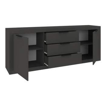 Μπουφές Doha pakoworld σε ανθρακί απόχρωση 210x45x80.5εκ ** Μπουφές Doha pakoworld σε ανθρακί απόχρωση 210x45x80.5εκ **
