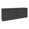 Μπουφές Doha pakoworld σε ανθρακί απόχρωση 210x45x80.5εκ ** Μπουφές Doha pakoworld σε ανθρακί απόχρωση 210x45x80.5εκ **