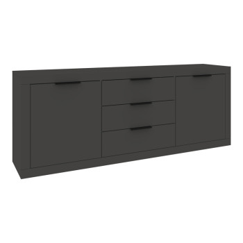Μπουφές Doha pakoworld σε ανθρακί απόχρωση 210x45x80.5εκ **