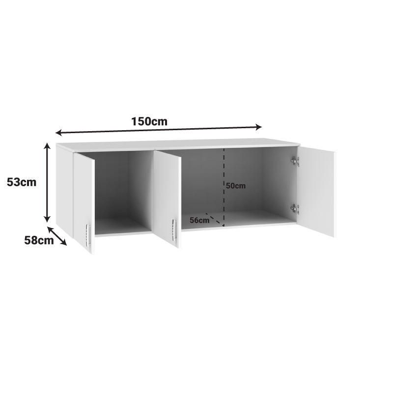 Πατάρι ντουλάπας Royal pakoworld τρίφυλλο sonoma 150x58x53εκ **