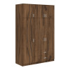 Ντουλάπα τρίφυλλη με συρτάρια Royal pakoworld καρυδι-oak 150x58x230εκ ** Ντουλάπα τρίφυλλη με συρτάρια Royal pakoworld καρυδι-oak 150x58x230εκ **