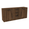 Μπουφές Doha pakoworld καρυδί με oak 180x45x80.5εκ **
