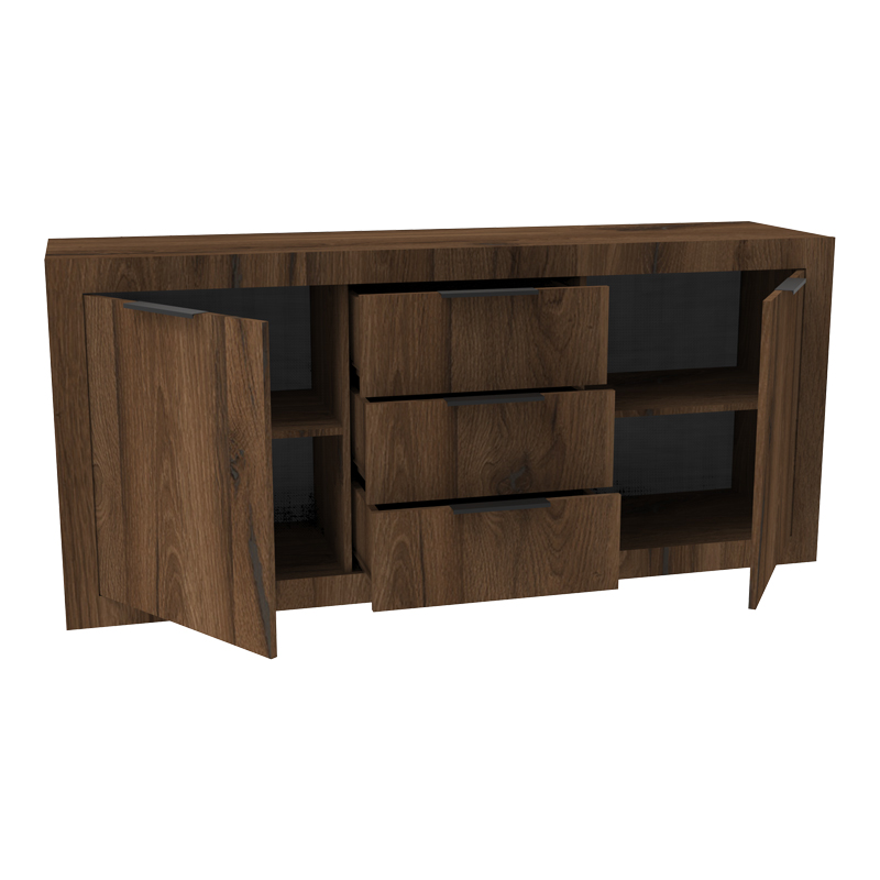 Μπουφές Doha pakoworld καρυδί με oak 180x45x80.5εκ **