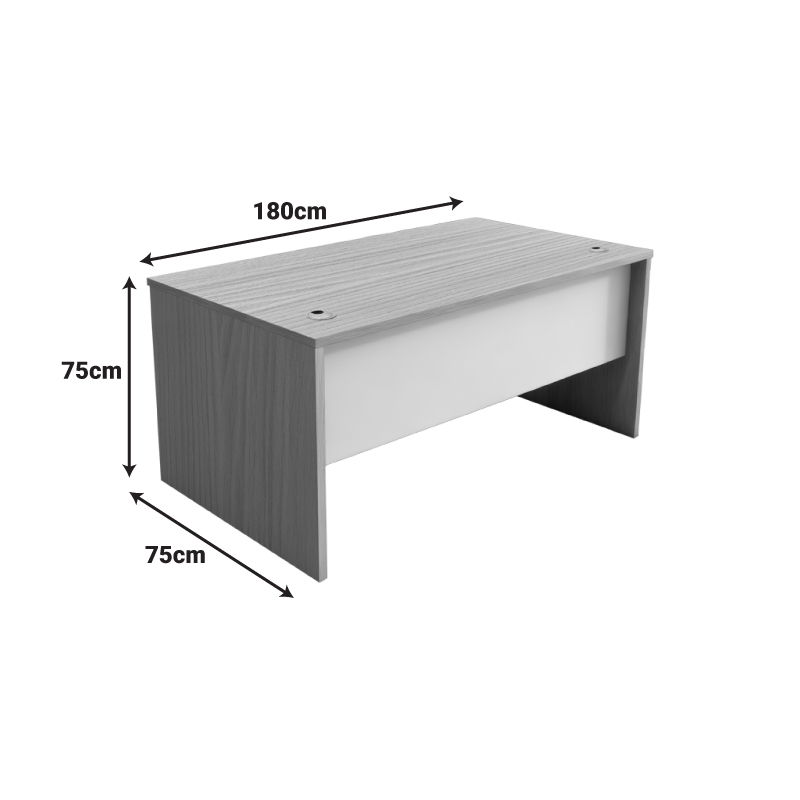 Γραφείο εργασίας Armadi pakoworld sonoma-λευκό 180x75x75εκ ** Γραφείο εργασίας Armadi pakoworld sonoma-λευκό 180x75x75εκ **