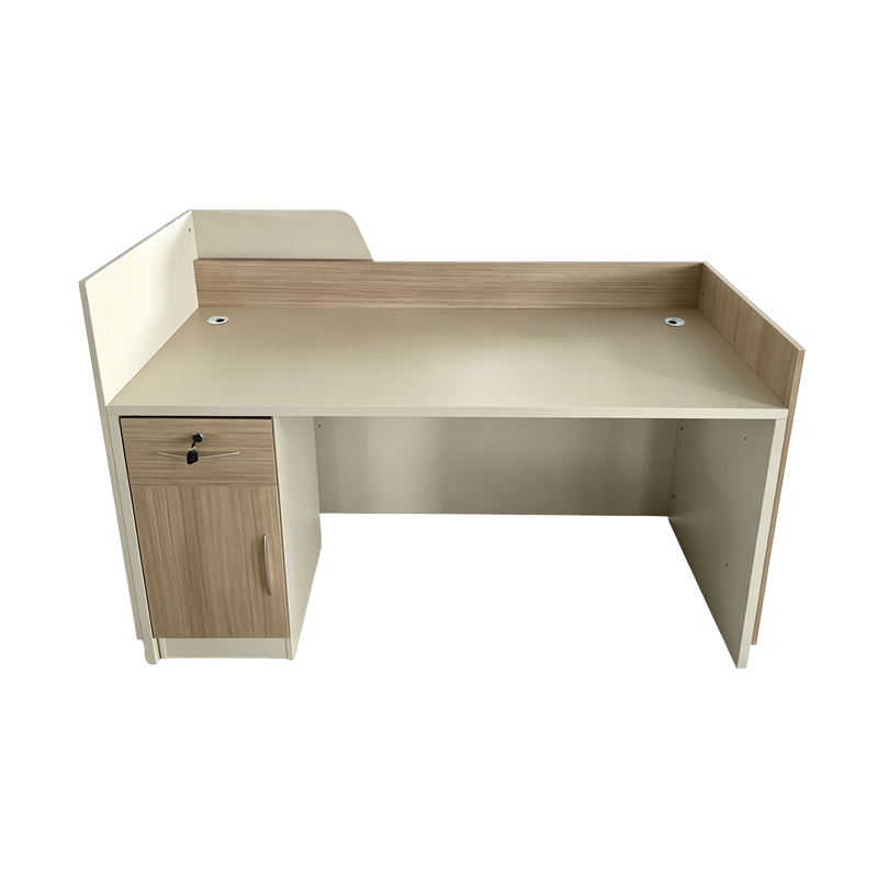 Γραφείο reception Stark pakoworld σε oak-μπεζ απόχρωση 160x60x105εκ **