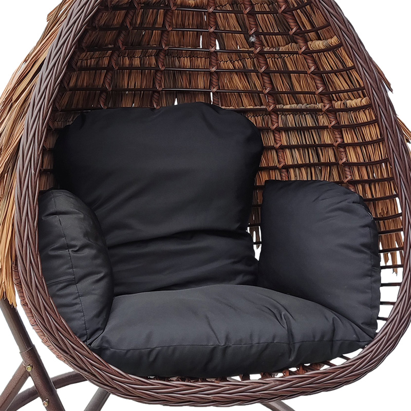 Κούνια φωλιά με βάση Varur pakoworld μέταλλο καφέ - pe rattan σε καφέ- μαύρη απόχρωση 120x105x195εκ ** Κούνια φωλιά με βάση Varur pakoworld μέταλλο καφέ - pe rattan σε καφέ- μαύρη απόχρωση 120x105x195εκ **