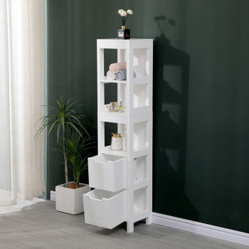 Ντουλάπι-στήλη Kelby pakoworld mdf λευκό 30x30x144εκ **