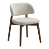 Καρέκλα Siena pakoworld rubberwood σε καρυδί-εκρού απόχρωση 48x50x81εκ - 2τμχ.