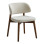 Καρέκλα Siena pakoworld rubberwood σε καρυδί-εκρού απόχρωση 48x50x81εκ - 2τμχ.