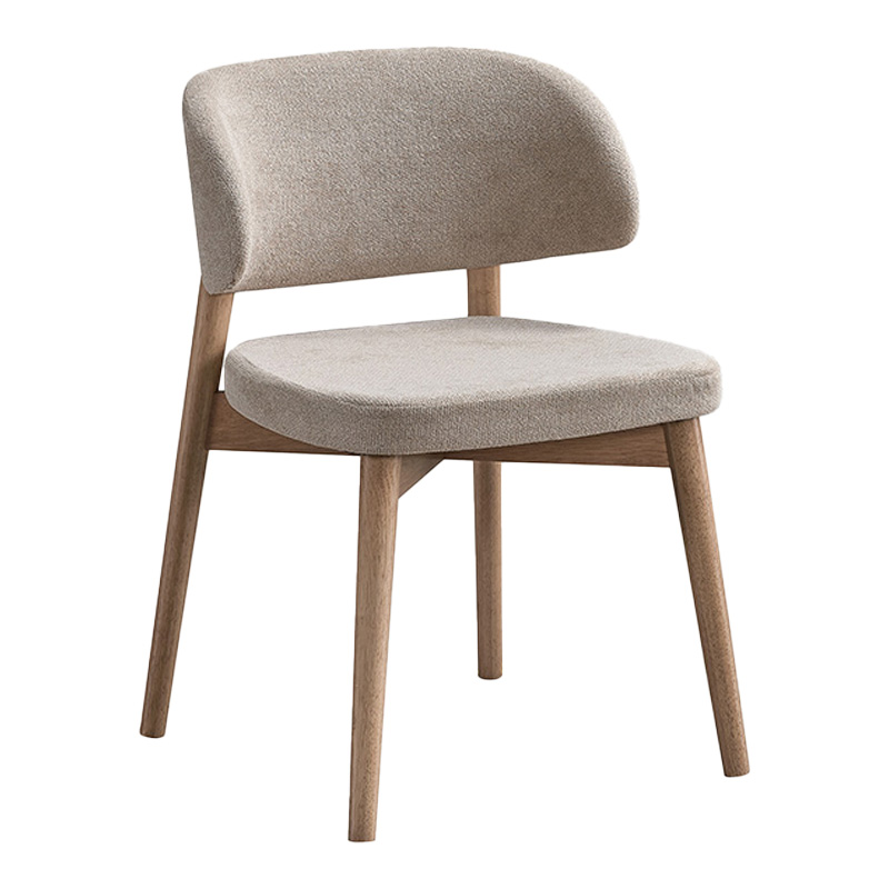 Καρέκλα Siena pakoworld rubberwood σε φυσική-μπεζ απόχρωση 48x50x81εκ - 2τμχ.