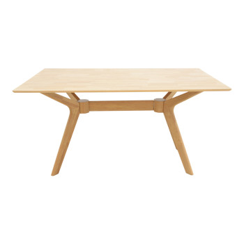 Τραπέζι Raffles pakoworld rubberwood με mdf σε φυσική απόχρωση 150x90x76εκ **