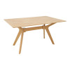 Τραπέζι Raffles pakoworld rubberwood με mdf σε φυσική απόχρωση 150x90x76εκ ** Τραπέζι Raffles pakoworld rubberwood με mdf σε φυσική απόχρωση 150x90x76εκ **