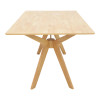 Τραπέζι Raffles pakoworld rubberwood με mdf σε φυσική απόχρωση 150x90x76εκ ** Τραπέζι Raffles pakoworld rubberwood με mdf σε φυσική απόχρωση 150x90x76εκ **