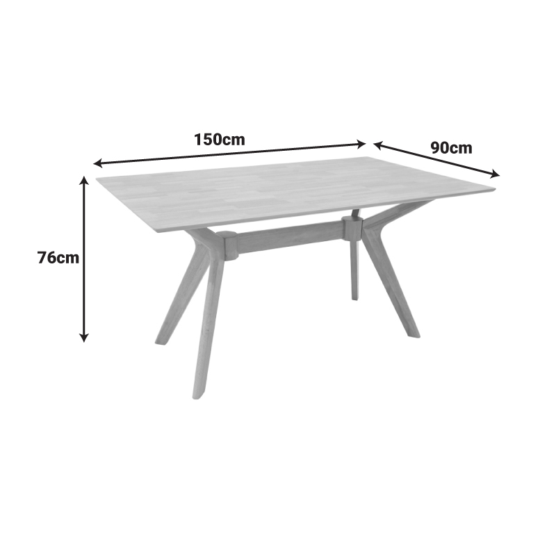 Τραπέζι Raffles pakoworld rubberwood με mdf σε φυσική απόχρωση 150x90x76εκ ** Τραπέζι Raffles pakoworld rubberwood με mdf σε φυσική απόχρωση 150x90x76εκ **
