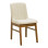 Καρέκλα Dalby pakoworld εκρού ύφασμα καρυδί rubberwood 50x45x85,5εκ - 2τμχ.