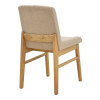 Καρέκλα Dalby pakoworld μπεζ ύφασμα sonoma rubberwood 50x45x85,5εκ - 2τμχ.