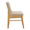 Καρέκλα Dalby pakoworld μπεζ ύφασμα sonoma rubberwood 50x45x85,5εκ - 2τμχ.