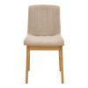 Καρέκλα Dalby pakoworld μπεζ ύφασμα sonoma rubberwood 50x45x85,5εκ - 2τμχ.