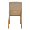 Καρέκλα Dalby pakoworld μπεζ ύφασμα sonoma rubberwood 50x45x85,5εκ - 2τμχ.