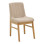Καρέκλα Dalby pakoworld μπεζ ύφασμα sonoma rubberwood 50x45x85,5εκ - 2τμχ.
