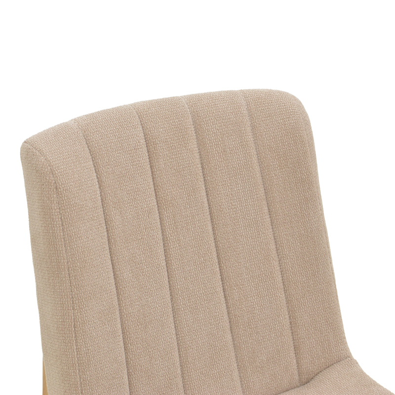Καρέκλα Dalby pakoworld μπεζ ύφασμα sonoma rubberwood 50x45x85,5εκ - 2τμχ.