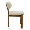 Καρέκλα Genoa pakoworld καρυδί rubberwood και εκρού ύφασμα 50x43x82εκ - 2τμχ. Καρέκλα Genoa pakoworld καρυδί rubberwood και εκρού ύφασμα 50x43x82εκ - 2τμχ.