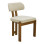 Καρέκλα Genoa pakoworld καρυδί rubberwood και εκρού ύφασμα 50x43x82εκ - 2τμχ.