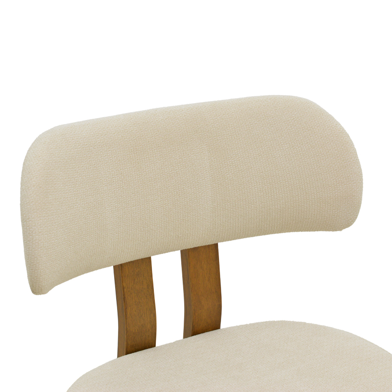 Καρέκλα Genoa pakoworld καρυδί rubberwood και εκρού ύφασμα 50x43x82εκ - 2τμχ. Καρέκλα Genoa pakoworld καρυδί rubberwood και εκρού ύφασμα 50x43x82εκ - 2τμχ.