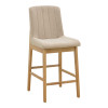 Σκαμπό μπαρ Dalby pakoworld sonoma rubberwood και μπεζ ύφασμα 50x45x102,5εκ - 2τμχ. Σκαμπό μπαρ Dalby pakoworld sonoma rubberwood και μπεζ ύφασμα 50x45x102,5εκ - 2τμχ.